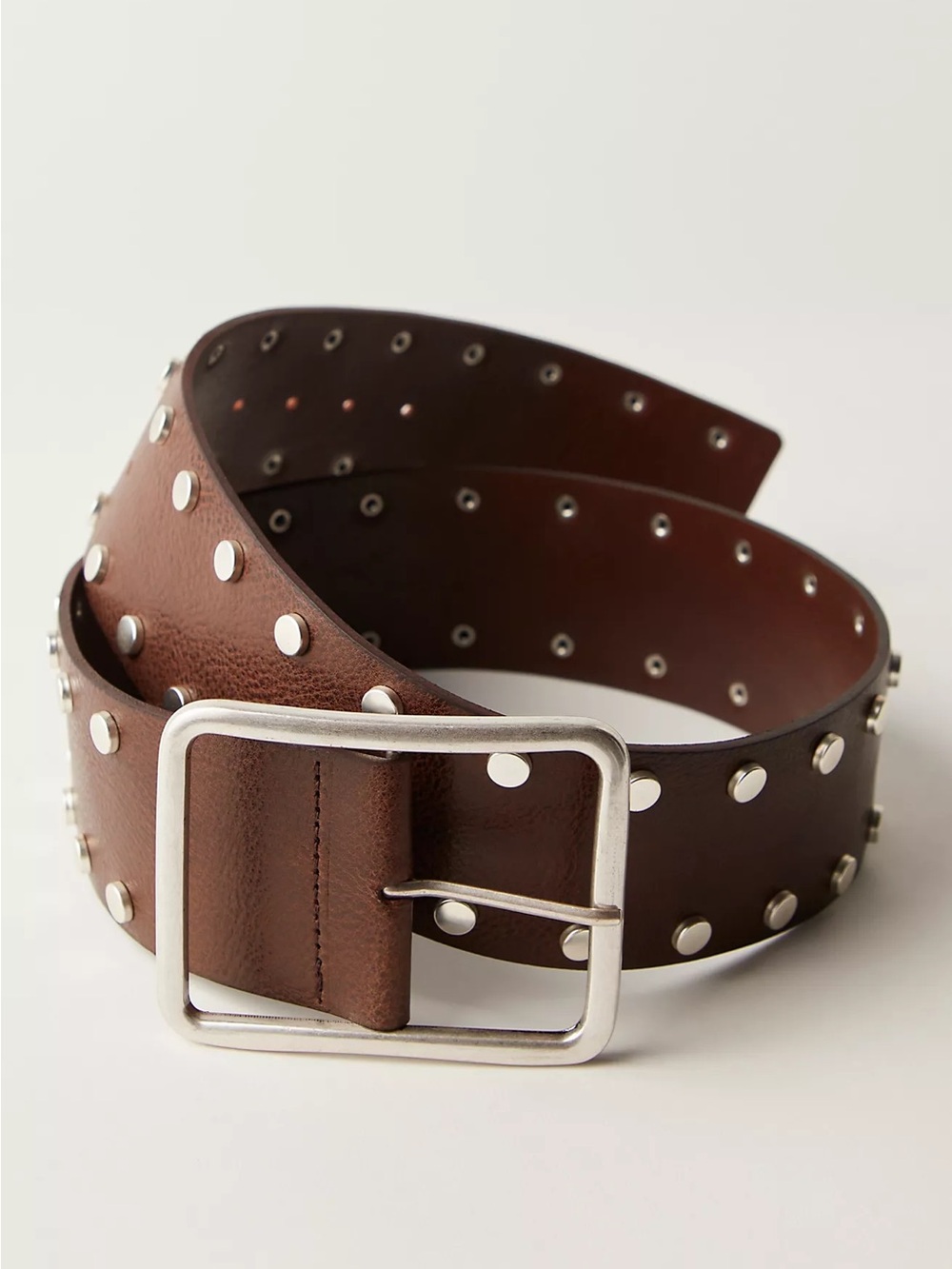 NWT Free People Hex Studded Hip Belt Espresso